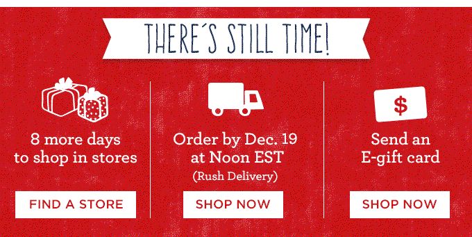 There's still time!