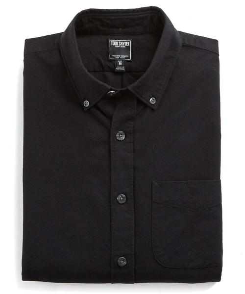 JAPANESE SELVEDGE OXFORD SHIRT IN BLACK