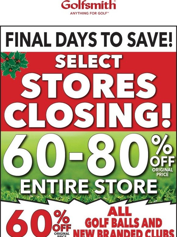 Take 60-80% Off Everything!--Nothing Held Back--Final Days!