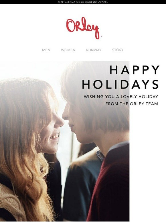 Happy Holidays from Orley