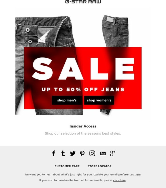 g star 50 off sale