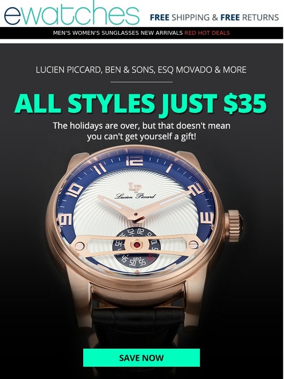 All Styles $35 - Lucien Piccard, Ben & Sons, ESQ Movado & More