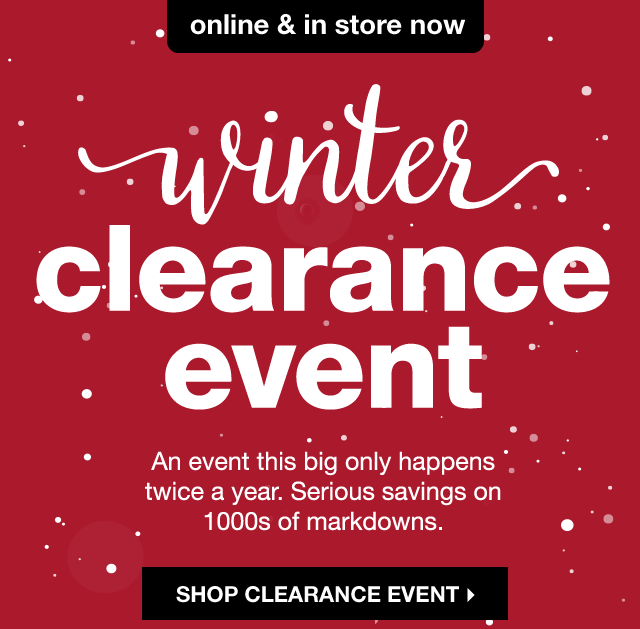 TJ Maxx: Online & in store NOW! The Clearance Event.