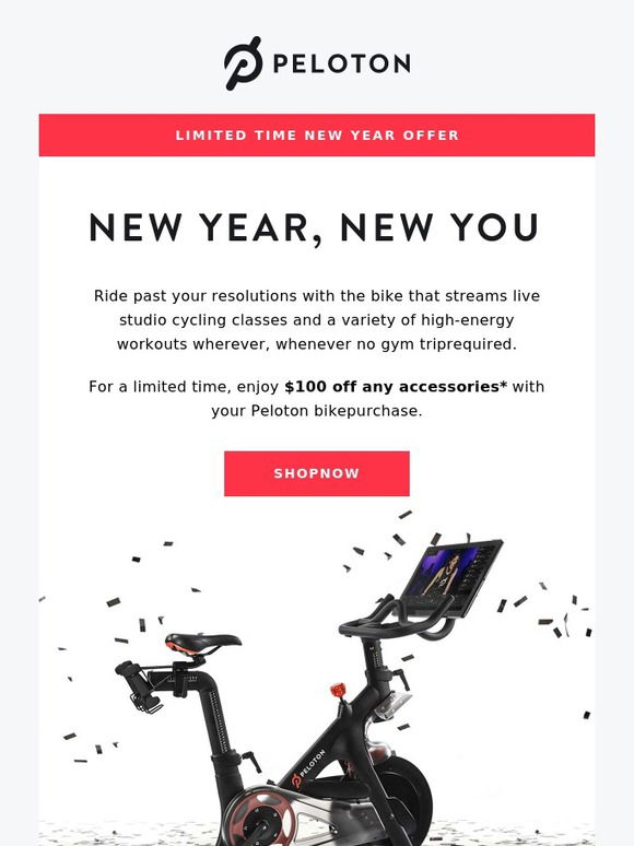 peloton new years sale