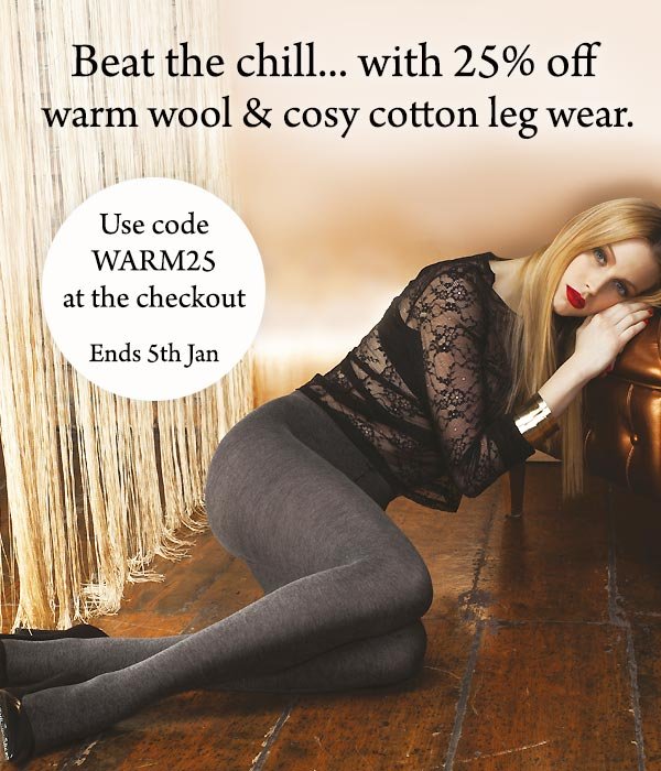 UK Tights: Save 25% Off Warm & Cosy Leg wear ❄☁
