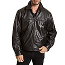 Lamb Leather Bomber Jacket - Tall