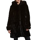 Faux Fur Coat w/ Oversized Hood