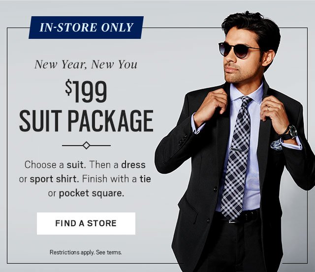 Men's Wearhouse: $199 Suit Package: Suit + Shirt + Tie | New Year, New ...
