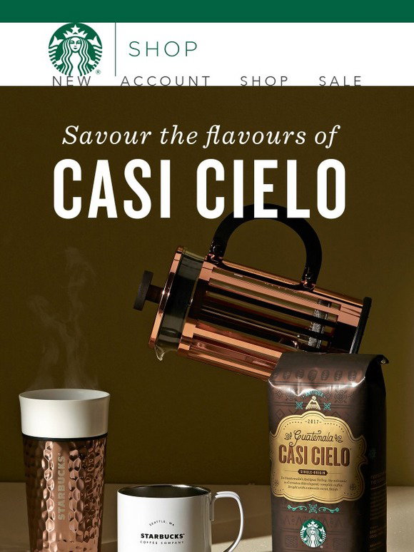 Warm up new drinkware with Casi Cielo 