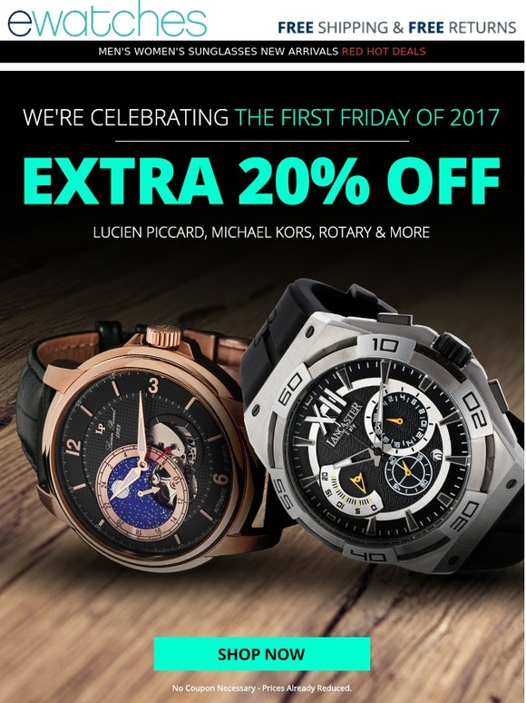 First Friday of 2017 - Let's Make It a Good One with 20% Off