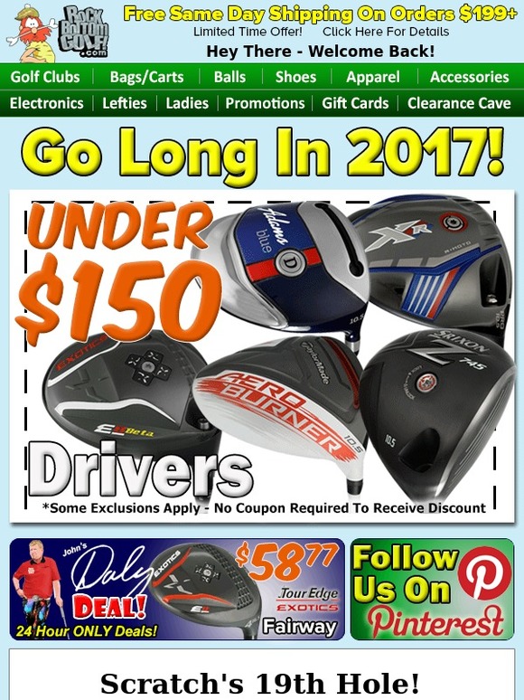 Rock Bottom Golf DRIVERS UNDER 150! Callaway, Srixon, TaylorMade