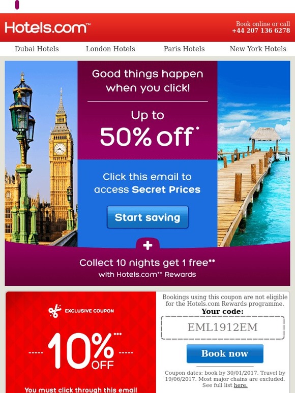 ☼ It's our way of thanking you: enjoy a discount of up to 50% off - for our email customers. You're lucky!
