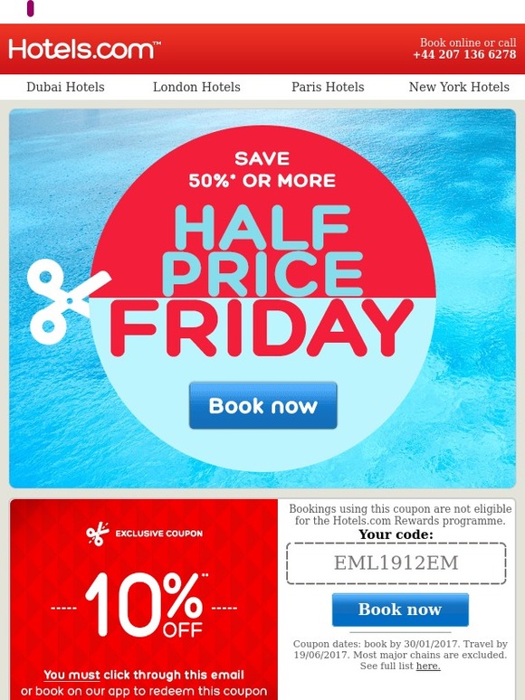 Save 50% - Half Price Friday!