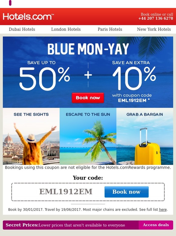 ☀ Blue Monday or Blue Mon-YAY? Fantastic savings inside – open now! ☀