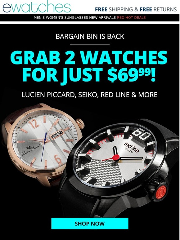 2 Watches for $69.99... Now That's a Bargain! ⌚⌚