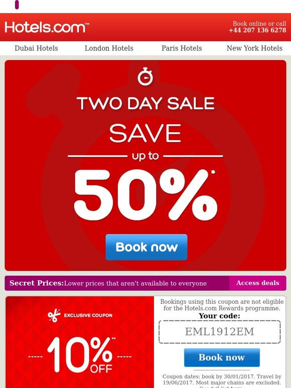 2 Day Sale. Save up to 50%!