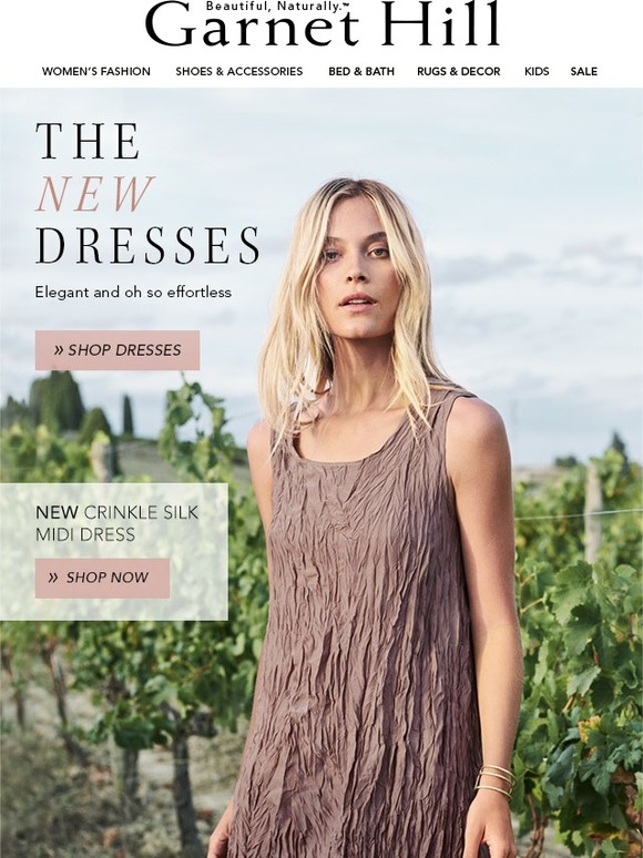 garnet hill silk dress