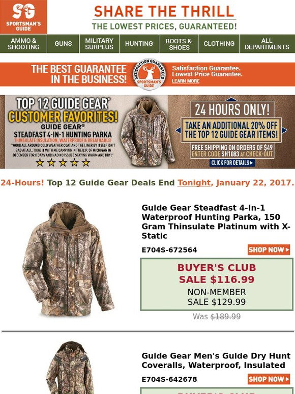 Guide Gear Deals 