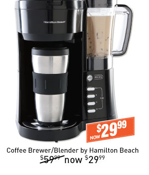 Coffee Brewer/Blender by Hamilton Beach now $29.99