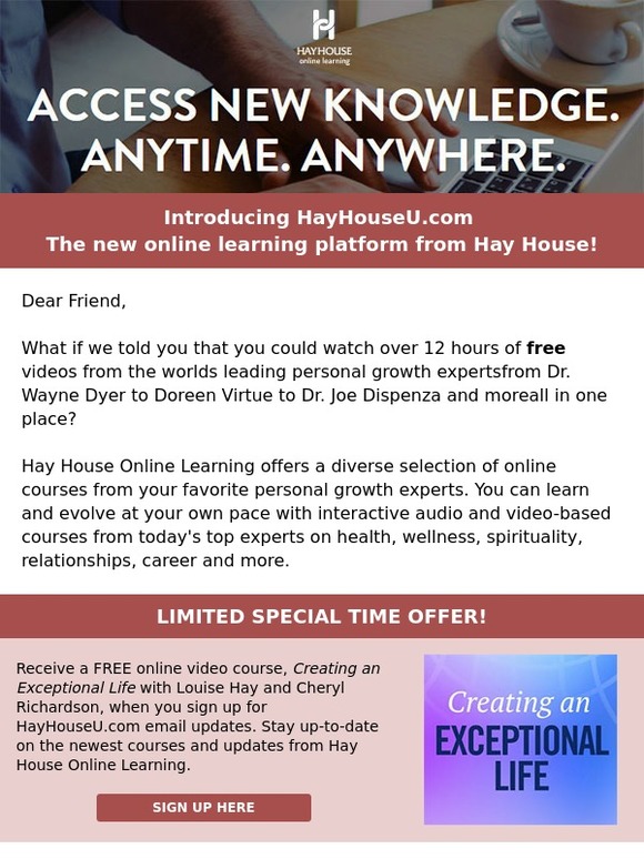 Hay House, Inc.: FREE Online Video Course - Creating An Exceptional ...