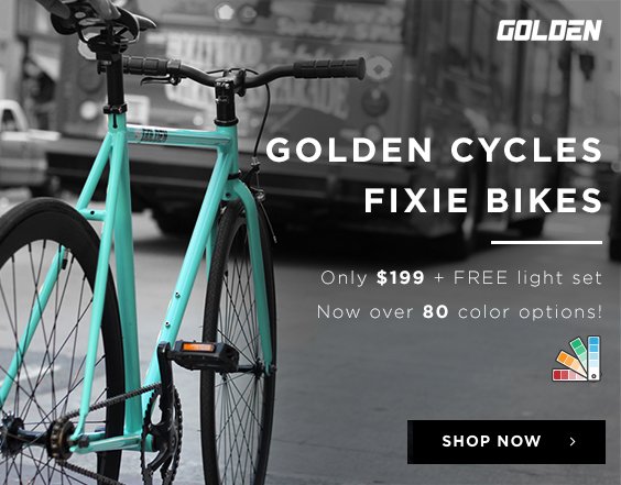 golden cycles shocker fixie bike