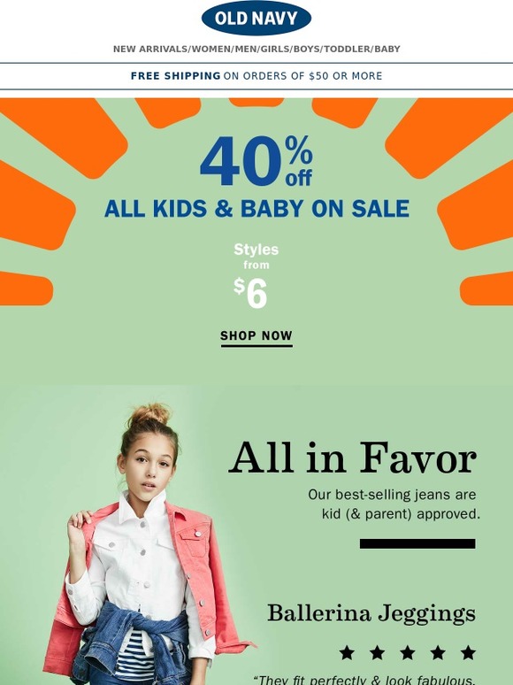 Old Navy Canada 40 OFF ALL KIDS & BABY Milled