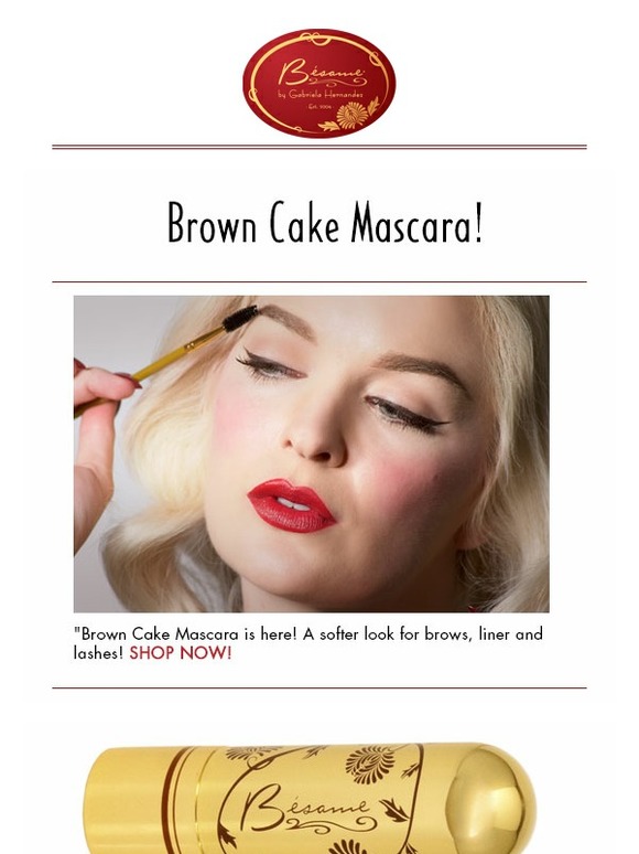 Besame Cosmetics "Brown Cake Mascara is BACK!" Milled