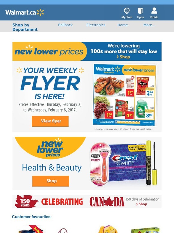 WalMart Canada Check out weekly flyer features + new lower prices Milled