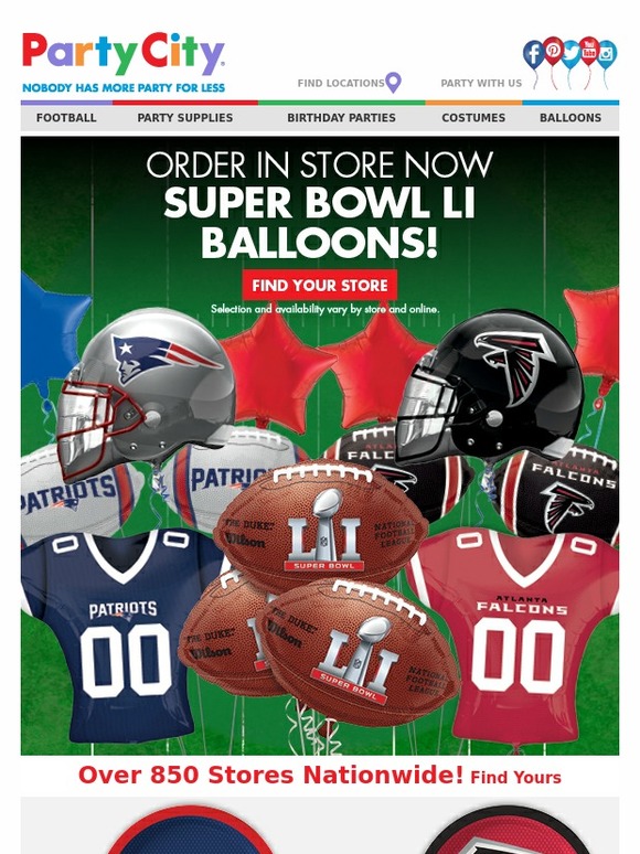 Party City Order Online
 Party City Order Your Balloons for the BIG GAME