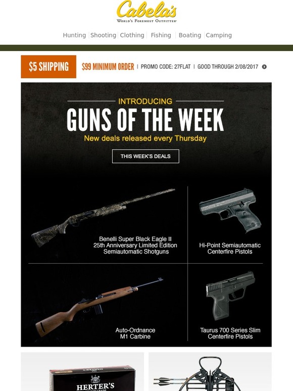 Cabela's Introducing Guns of the Week Milled