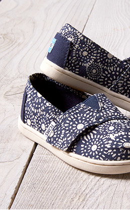 Navy Shibori Dots Tiny TOMS Classics