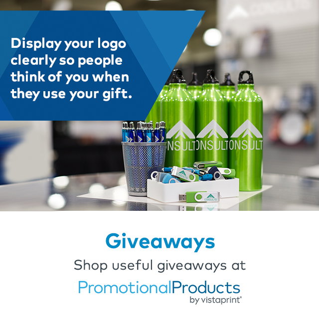 Shop useful giveaways at Promotional Products by Vistaprint