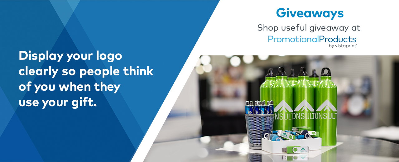 Shop useful giveaways at Promotional Products by Vistaprint