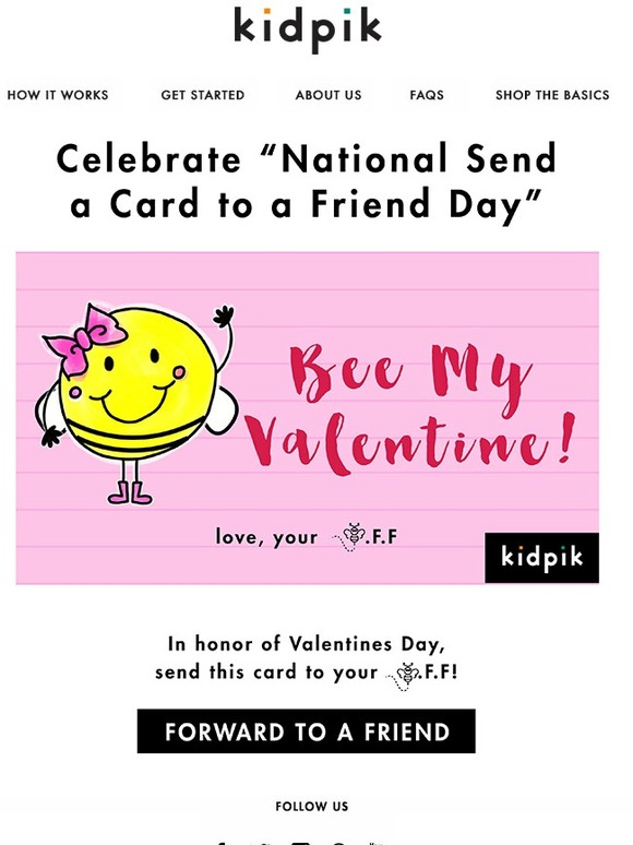 Bee Mine... Celebrate "National Send A Card To A Friend Day"