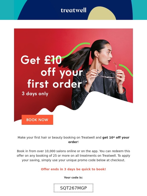 It’s been too long. Here’s £10 off!