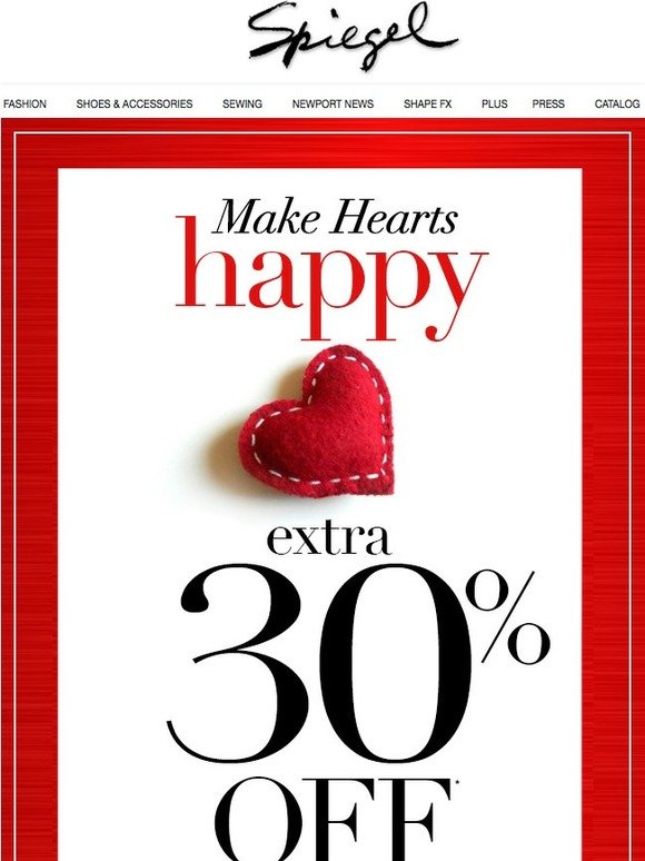 Make Hearts Happy: Extra 30% Off - Use Code LOVE30