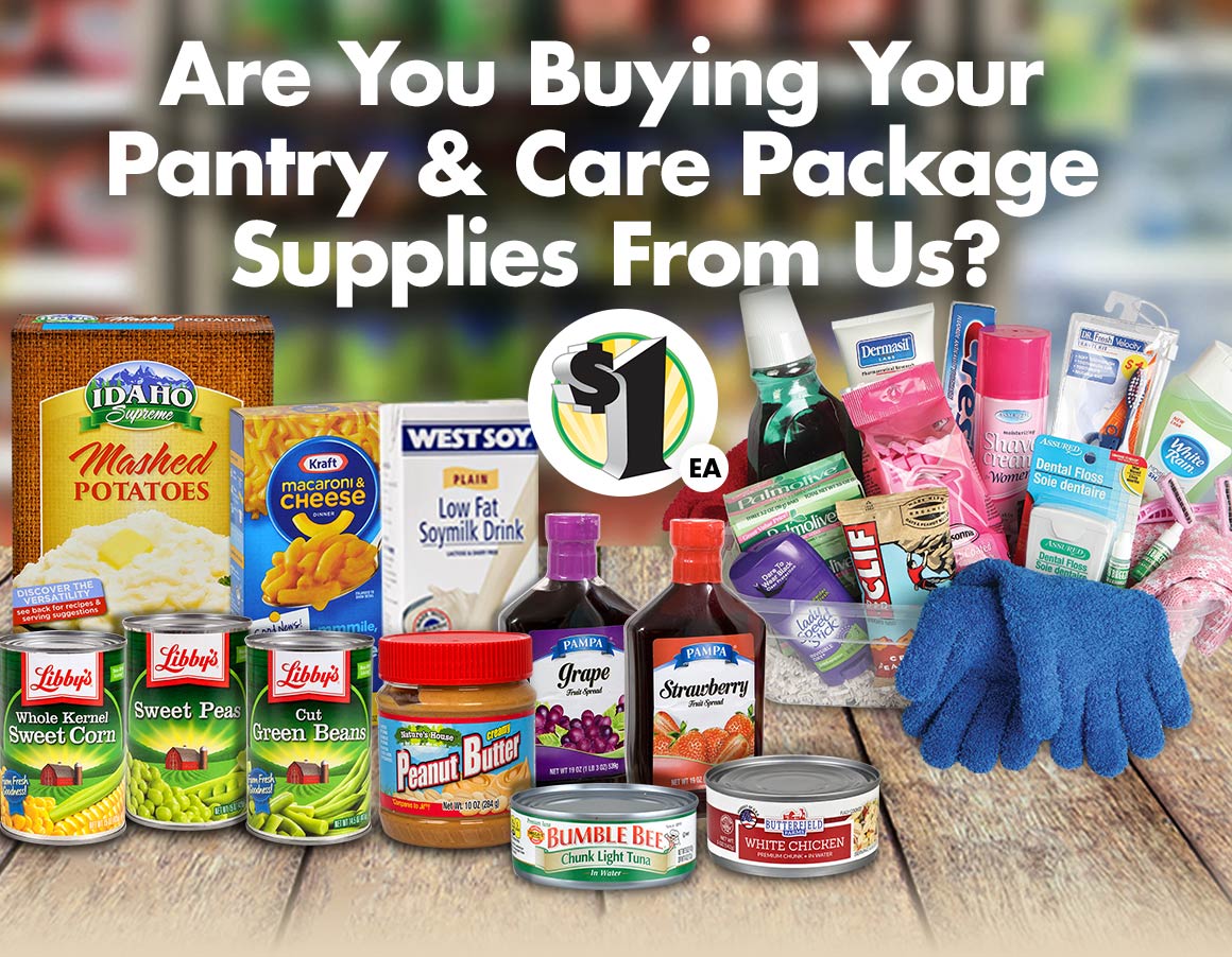 Are Your Buying Your Pantry & Care Package Supplies From Us?