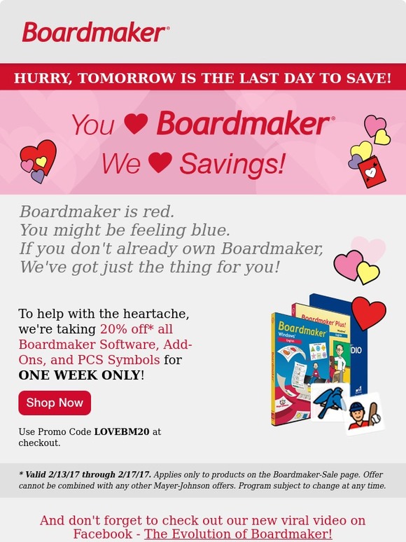 20% Off Boardmaker Savings Ends Tomorrow! Shop Now