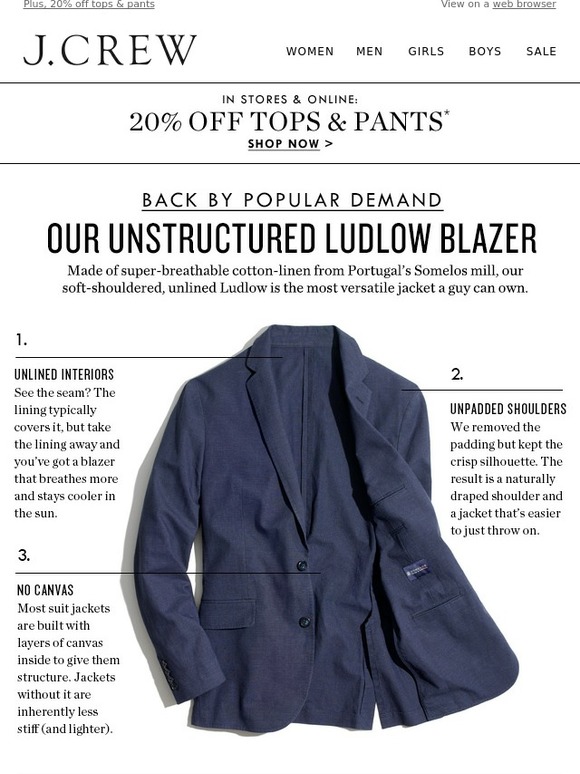 j crew unstructured blazer