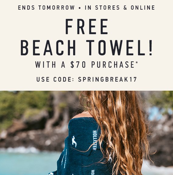 hollister free towel