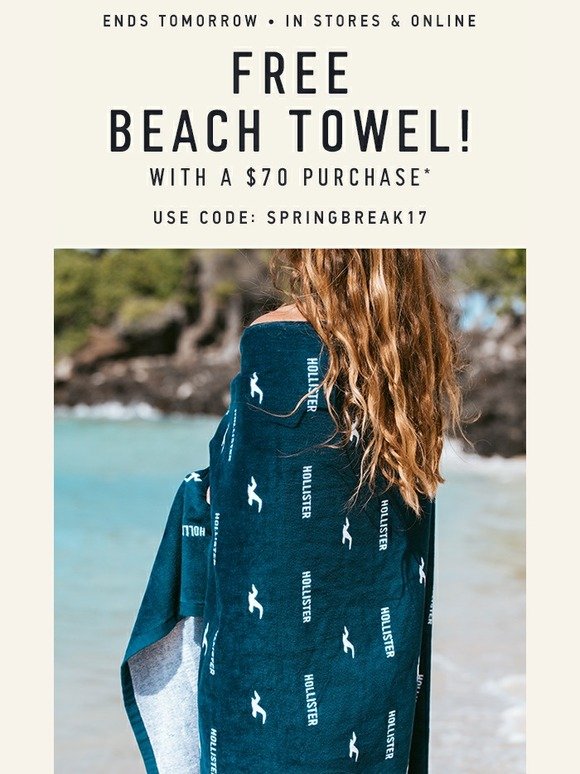 hollister free towel