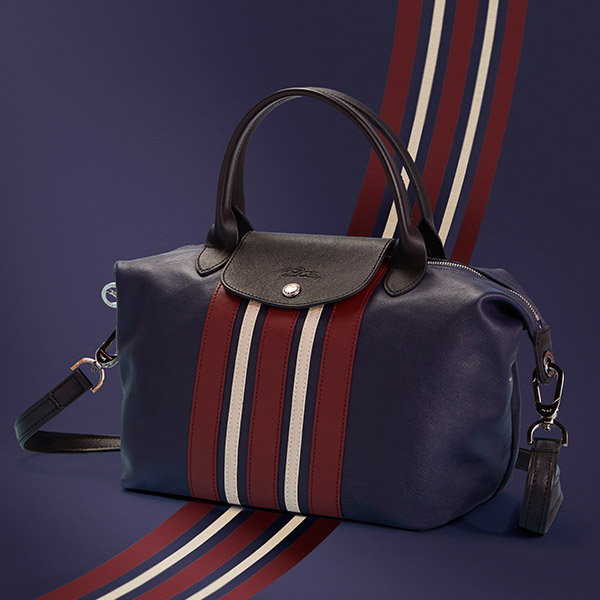 longchamp stripe bag