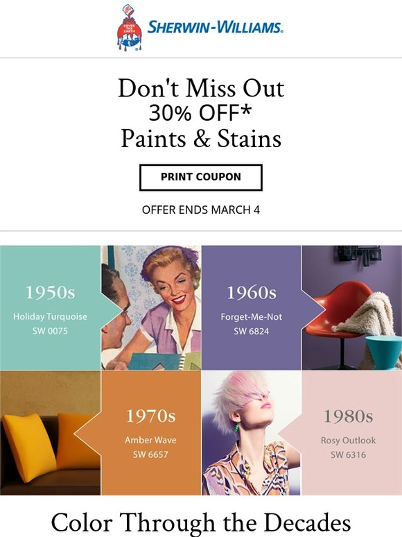 Sherwin Williams Home We have some news by March 4th it'll be all