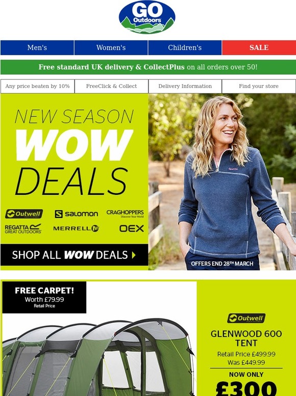 Go Outdoors New WOW deals! Online and in store now Milled