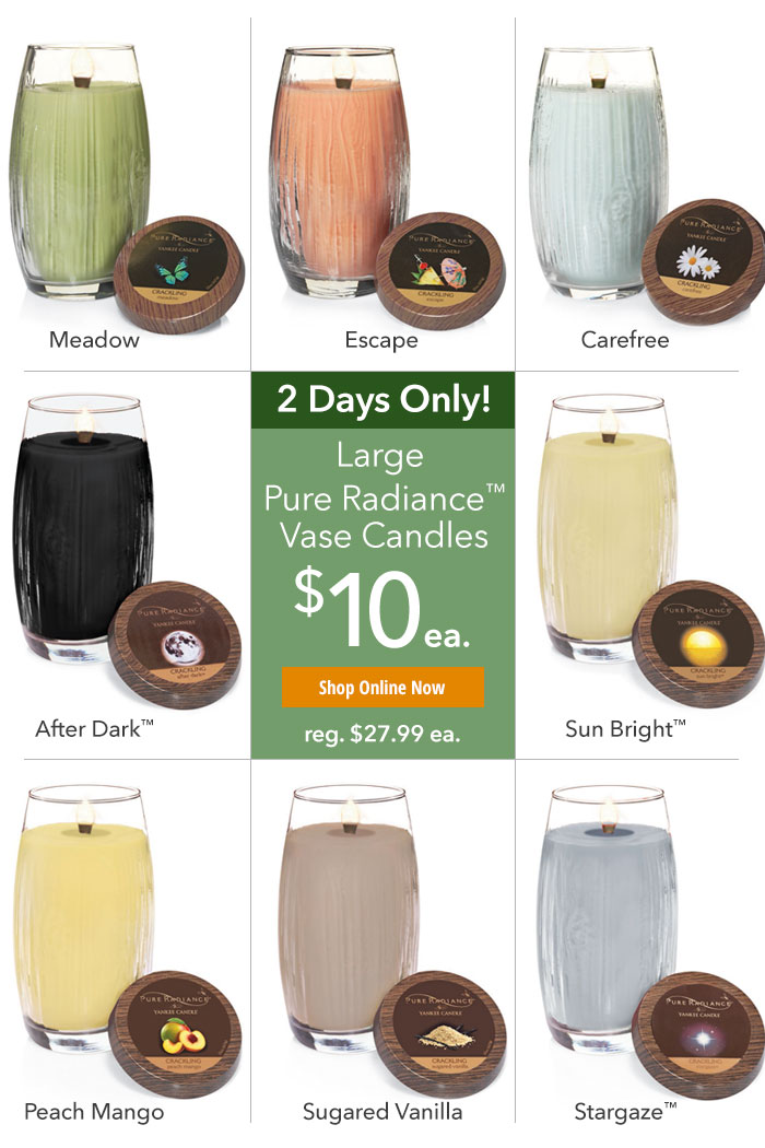 Yankee Candle Company 2 Days Only—10 Large Pure Radiance™ Candles