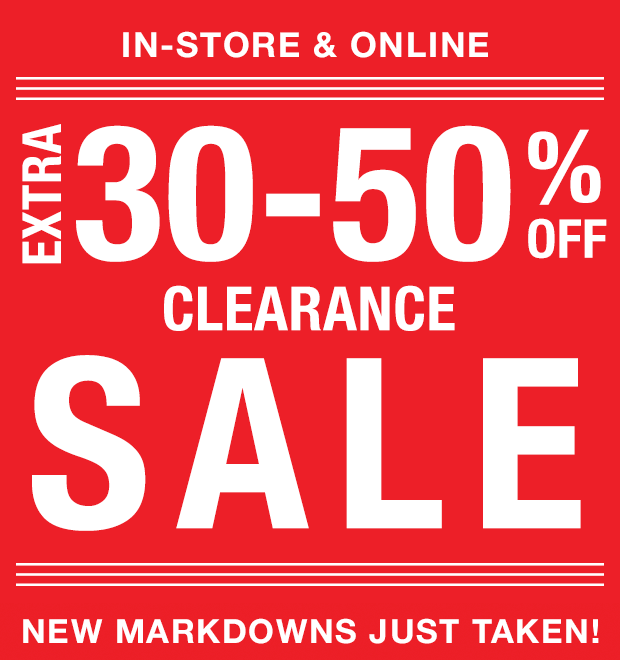 Clearance Sale! You can get a big ol' 30% off all our discontinued