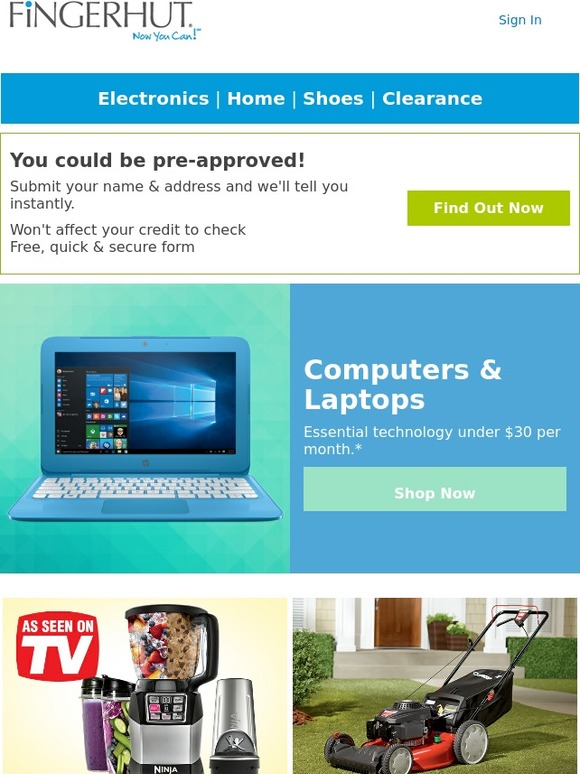 Fingerhut Fingerhut Computers & Laptops with low monthly payments