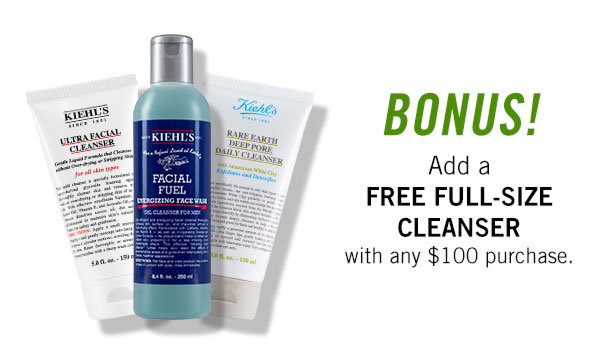 Bonus free full size cleanser