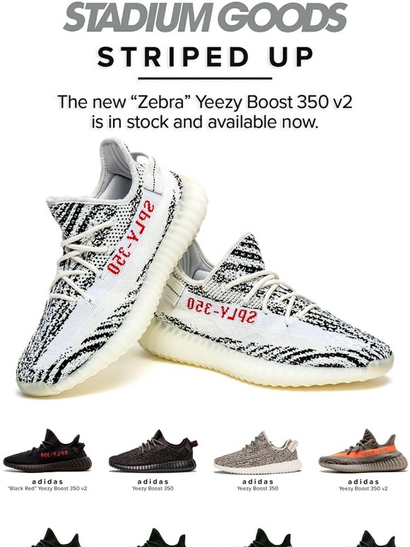 stadium goods zebra yeezy