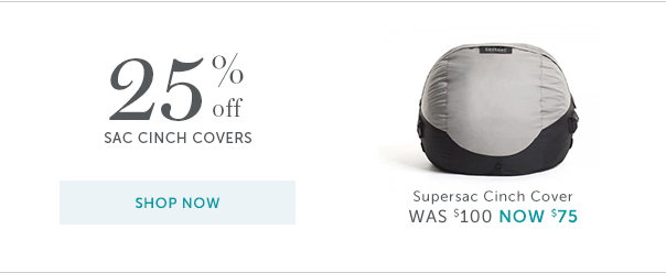 25% off Sac Cinch Covers | Supersac Cinch Cover: Was $100, Now $75 - Shop Now